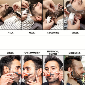 Multi-Style Beard Shaping Tool for Men - Power-Free, Hypoallergenic Shaping for Jaw, Cheek & Neck, Compatible with All Trimmers