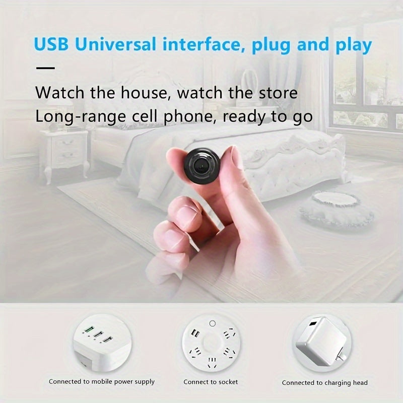 1080P HD Wireless Camera - Night Vision, 140° Wide View, 2.4GHz WiFi - Perfect for Home, Office & Store Security, SD Card Not Included