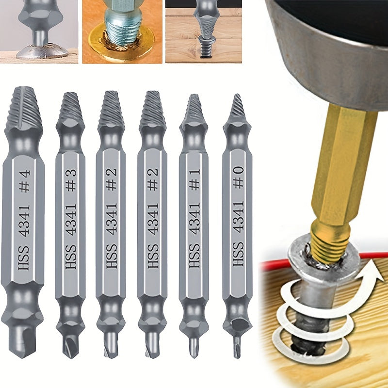 5Pcs Damaged Screw Extractor Set - Easily Remove Stripped & Broken Screws In Seconds!