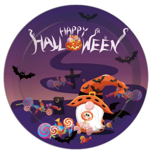 Halloween Dwarf Faceless Paper Plates Party Plates Napkins Tableware 68PCS Set US Local Shipping