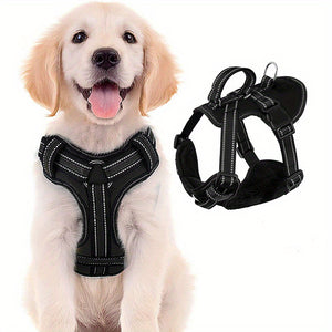 Comfortable & Reflective No-Pull Dog Harness - Adjustable Soft Padded Vest for Small to Large Dogs