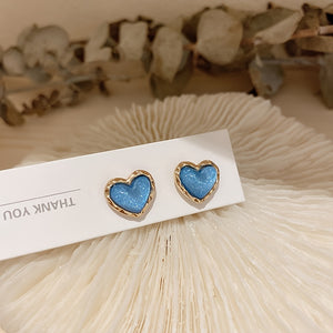 New Heart-shaped Earrings, Large Round Hoop Earrings With Three-dimensional Heart Shape