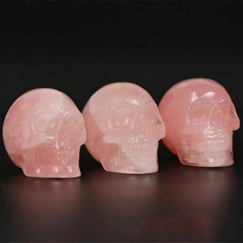 3'' natural crystal quartz skull specimen halo repair crystal decoration statue