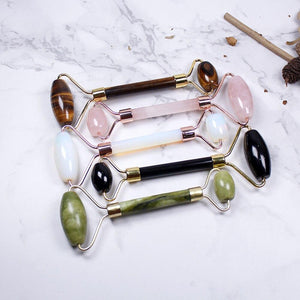 100% Natural Crystal Quartz Roller Slimming Face Massager Lifting Tool Facial Massager Jade Roller Face Anti Wrinkle Beauty Care