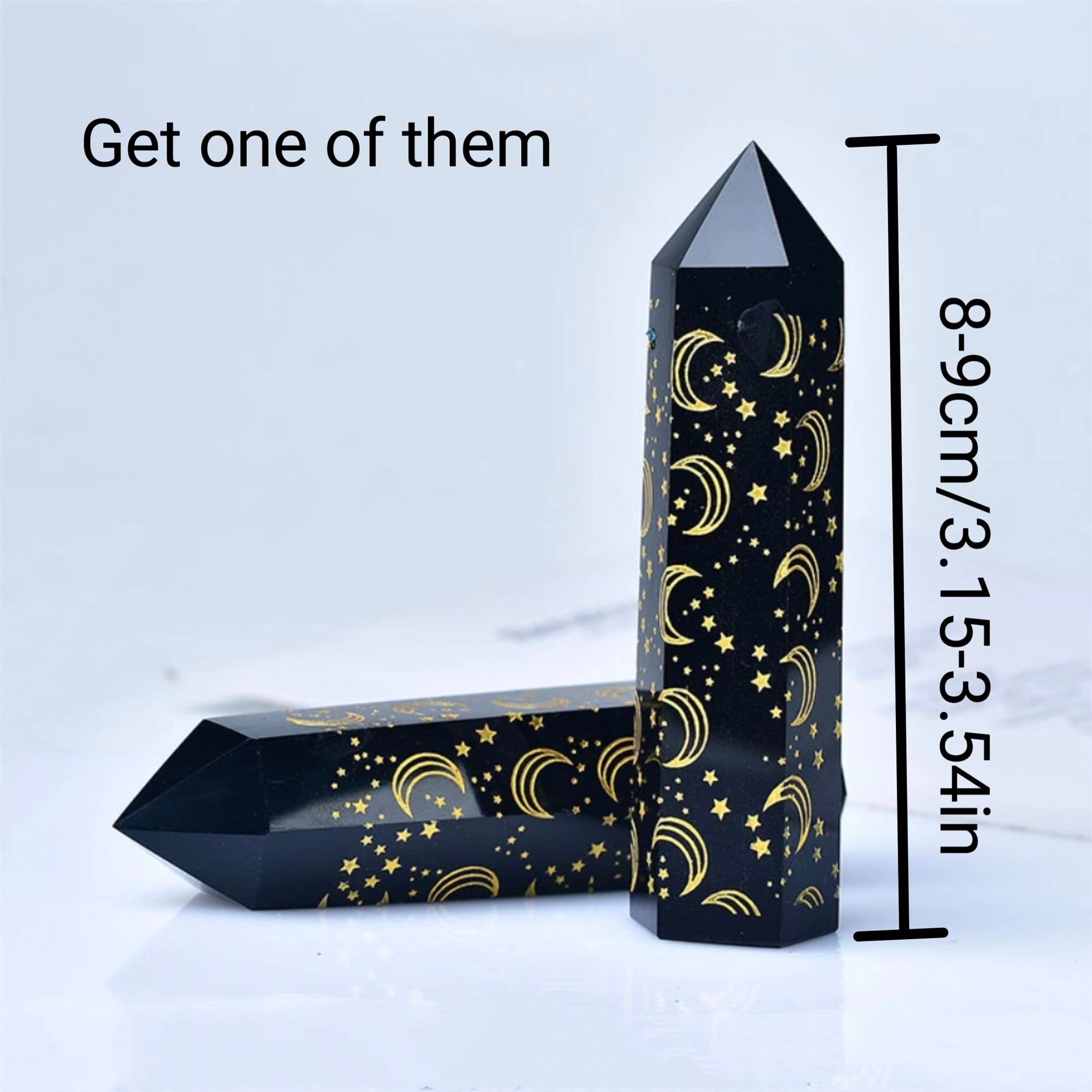 Black Obsidian Seven Main Chakras Symbolic Crystal Tower Healing Crystal The Seven Chakras Wand For Spiritual Use Hexagonal Point Reiki Chakra Gemsone Home Office Decoration