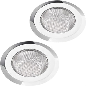 2-Pack 304 Stainless Steel Kitchen Sink Strainers, 4.5” Wide Rim, Efficient Anti-Clog Mesh Basket for Easy Cleaning and Durable Use