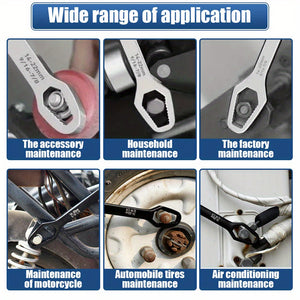 1pc 3.5mm Thickness 8-22mm Universal Torx Wrench Self-tightening Adjustable Glasses Wrench Board Double-head Torx Spanner Hand Tools For Fac