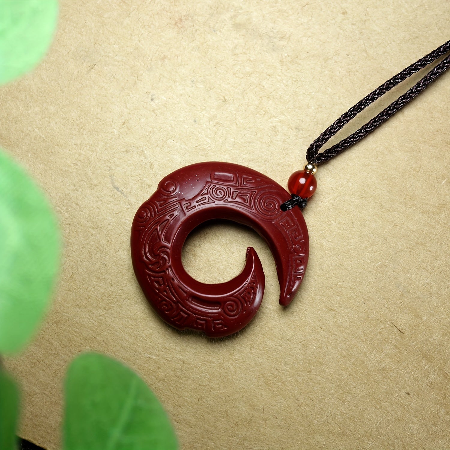 Cinnabar Fortune-turning Necklace For Men And Women, Couple Necklace, Pendant, Raw Stone, Cinnabar Good Luck Necklace, Gift Necklace