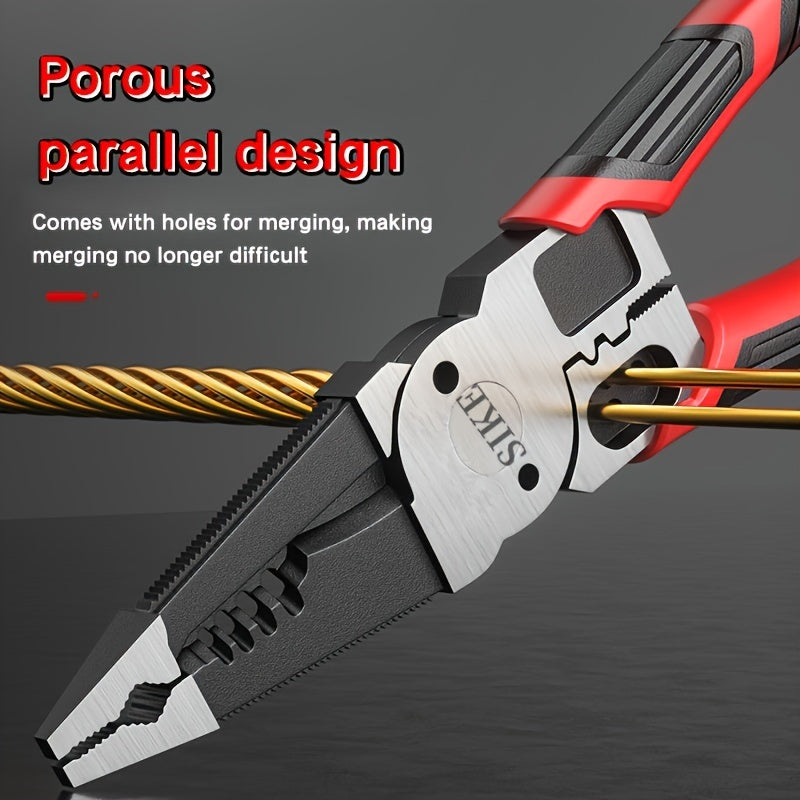 1pc Wire Stripping Pliers, Multi-functional Wire Cutting Pliers, Multi-purpose Wire Pulling Pliers, Needle Nose Pliers, Electrician Special