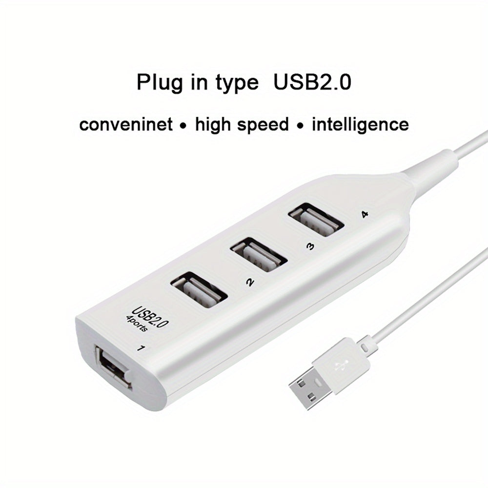 Multi-functional USB Hub 5Mbps High Speed Multi USB 2.0 Port Splitter Durable And Practical Classic 4-In-1 Power Expander Adapter