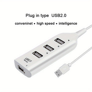 Multi-functional USB Hub 5Mbps High Speed Multi USB 2.0 Port Splitter Durable And Practical Classic 4-In-1 Power Expander Adapter