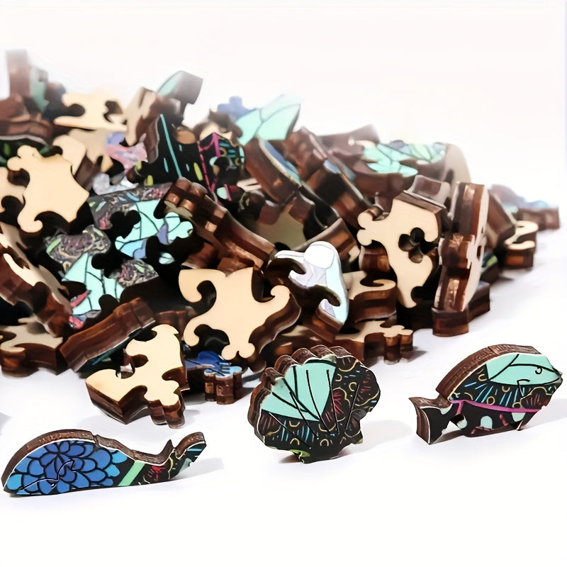 Wooden Jigsaw Puzzles Magic Puzzles, Unique Irregular Shaped Wooden Puzzles Make A Perfect Gift For Holiday Christmas, Birthday, Father's Da