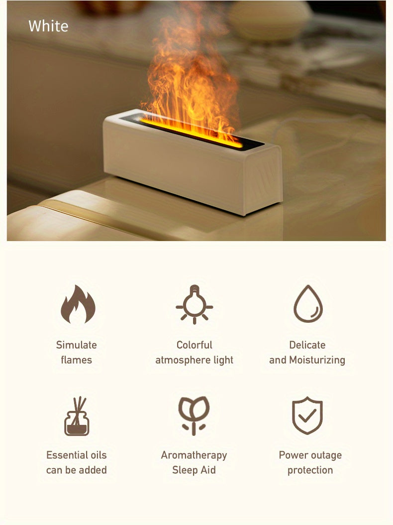 150ml Seven-Color Flame USB Aromatherapy Humidifier With Timing Function And Automatic Power-Off