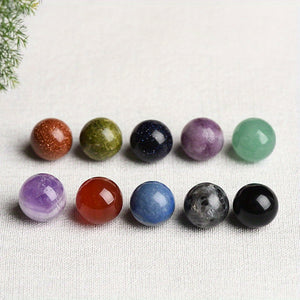 10pcs Natural Crystal Ball Quartz Sphere Random 15-16mm Healing Stones