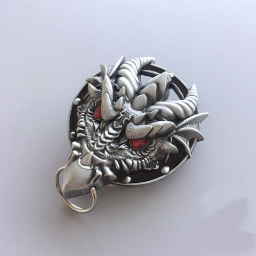 Men‘s Zinc alloy Leather Belt Buckle Vintage Western dragon shape Pattern US Local Shipping