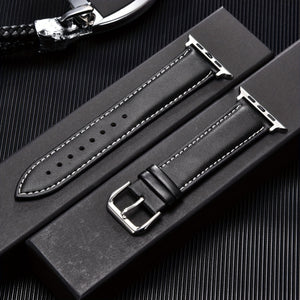 Soft Business Watchband For Apple Watch Ultra 8 7 SE 6 5 4 3 2 1 Replacement PU Leather Wrist Strap 38/40/41/42/44/45/49mm