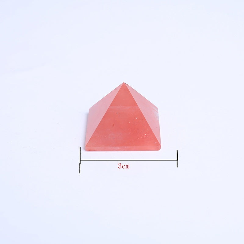 Pyramid-Finest Big  Red Crystal Melting Pyramids  Gemstone 1.18\ Carved Pyramidal Crystal Healing Crafts