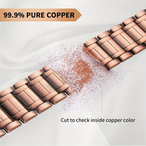 1pc Cool Magnetic Men's Red Copper Bracelet, Ideal choice for Gifts