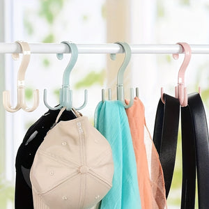 1pc Four-claw Hook 360-degree Rotatable 4-claw Hanger Wardrobe Multi-functional Hanging Bag Tie Drying Hanging Rack