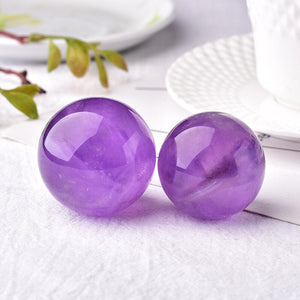 Natural Amethyst crystal ball 20mm Reiki Quartz Energy Healing Stone Ore Mineral For Home Decoration Collection DIY gift