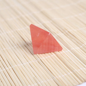 Pyramid-Finest Big  Red Crystal Melting Pyramids  Gemstone 1.18\ Carved Pyramidal Crystal Healing Crafts