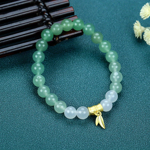 Trendy Classic Natural Jade Round Beads Decorative Bracelet For Men, Holiday Birthday Gift For Boyfriends / Girlfriends