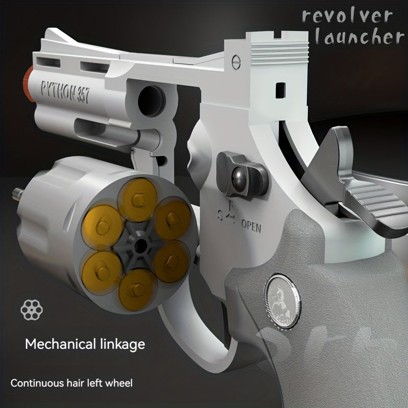 Revolver Toy, Can Fire Soft Foam Refill Bullets, Water Gel Beads, Digital Shooting Targets With Foam Dart Toy Shooting Blaster, Shooting Toy