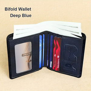 1pc Genuine Leather Rfid Blocking Wallets For Men, Retro Thin Short Multi-functional ID Credit Card Holder, Gifts To Men On Valentine's Day