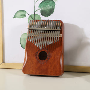 17 Keys Kalimba Thumb Piano, Ergonomic Portable Finger Piano, Retro Style Mbira Finger Piano With Study Instruction And Tune Hammer, Music G