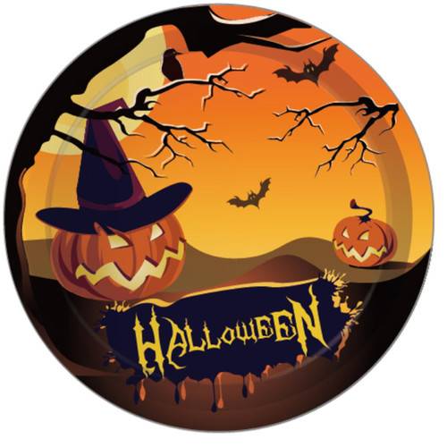 Halloween Pumpkin Paper Plates Party Plates and Napkins Tableware 68PCS Set US Local Shipping