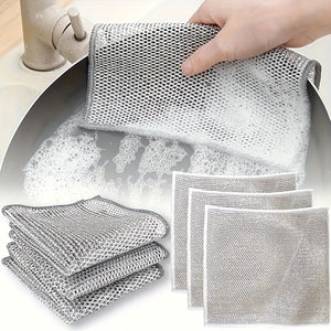 6/12pcs Non-Scratch Wire Dishcloth for Multipurpose Cleaning of Dishes, Sinks, Counters, and Stove Tops - Wet and Dry Use with No Scratches