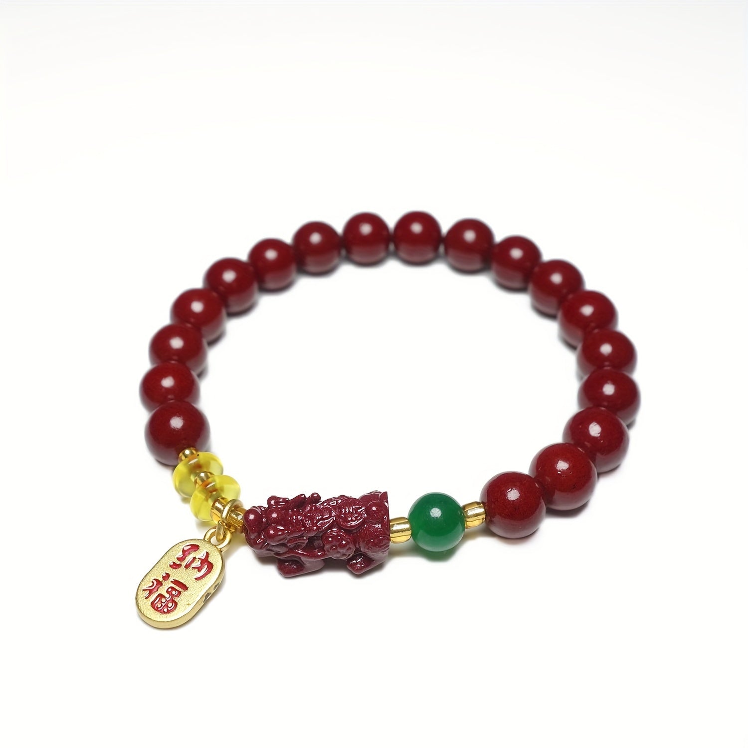 Natural Ore High-quality Cinnabar Bracelet Pixiu Beaded Bracelet Ethnic Style Bracelet Good Luck Bracelet