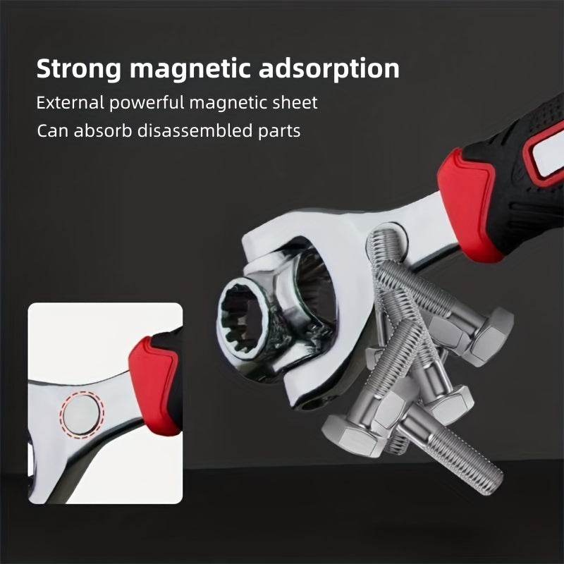 Upgrade Your Toolbox with This 52-in-1 Universal Socket Wrench - 360° Rotating Head & Powerful Magnet!