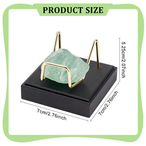 Acrylic Display Stand Gold Metal Arms Display Easel with Acrylic Base Decorative Display Pedestals Acrylic Small Mineral Crystal Display Stand for Gemstone Decor Collectibles