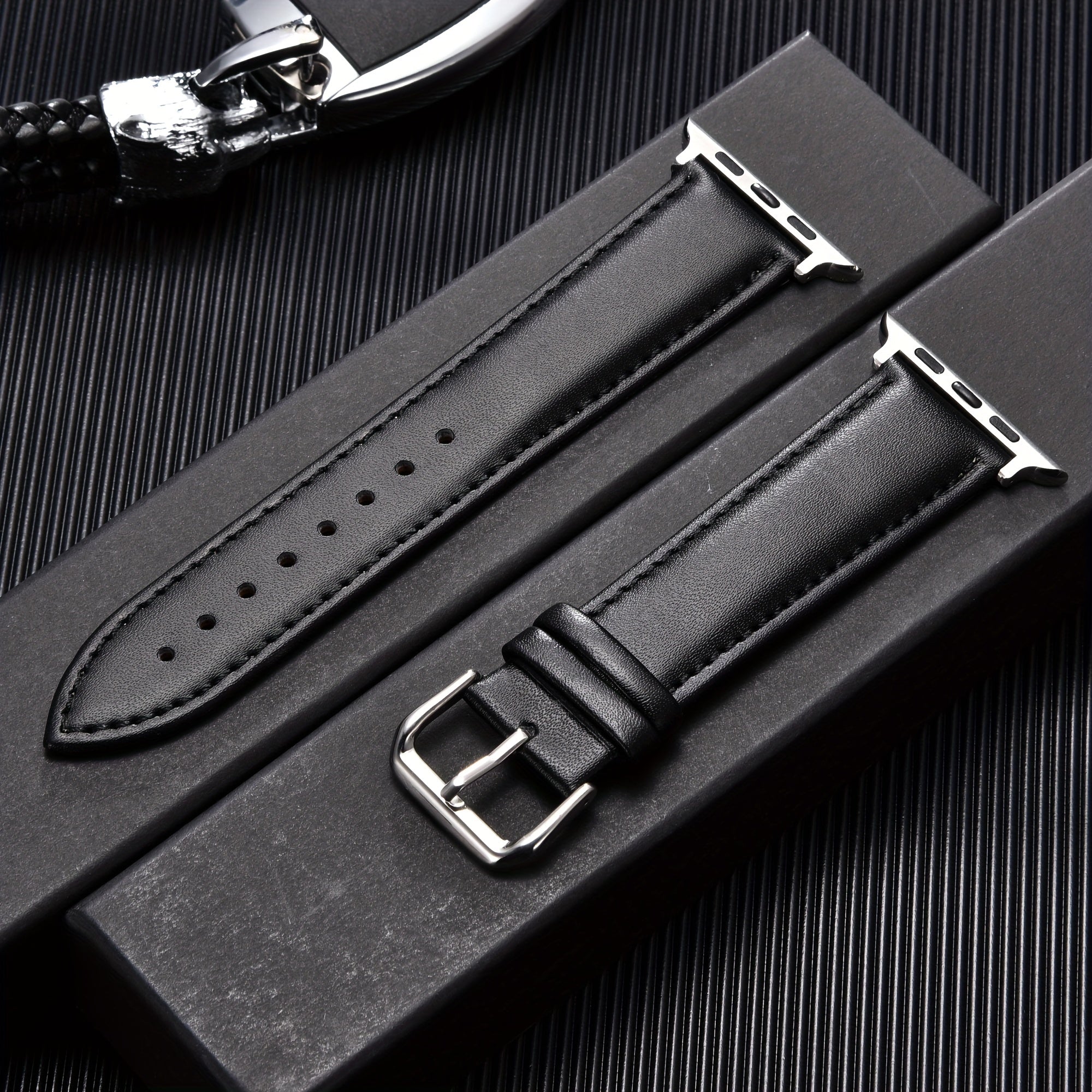 Soft Business Watchband For Apple Watch Ultra 8 7 SE 6 5 4 3 2 1 Replacement PU Leather Wrist Strap 38/40/41/42/44/45/49mm