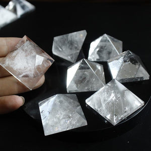 Natural Transparent Quartz Crystal Pyramid Clear Reiki Healing Natural white crystal Pyramid raw stone polishing BB03