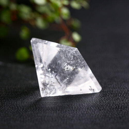 Natural Clear Quartz Crystal Pyramid Figurine Altar Healing Reiki Specimen