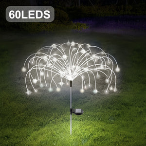 4pcs Solar Led Fireworks Lights, 8 Modes, Outdoor Waterproof Solar Garden Fireworks Lights, Starburst Stake Lights, Yard Balcony, Pathway La