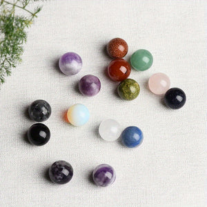 10pcs Natural Crystal Ball Quartz Sphere Random 15-16mm Healing Stones