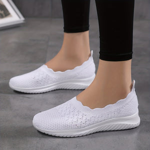 Ultra-Comfy Casual Slip-On Shoes for Women - Breathable Mesh, Lightweight for Everyday Wear & Outdoor Activities