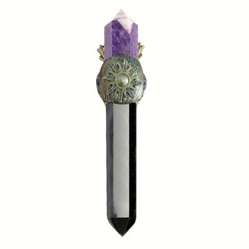 Natural Crystal Wand Home Decor,Crystal Gifts,Magic Broom,Table Decor,Perfect Wizard Accessory For Halloween