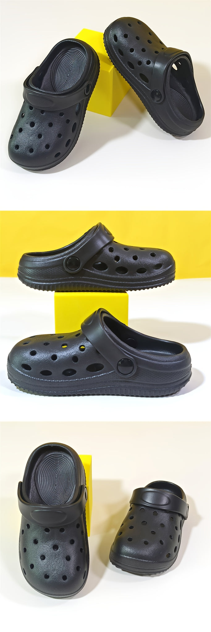 Kids' All-Season Breathable EVA Clogs - Lightweight, Anti-Slip with Geometric Design, Perfect for Indoor/Outdoor Play