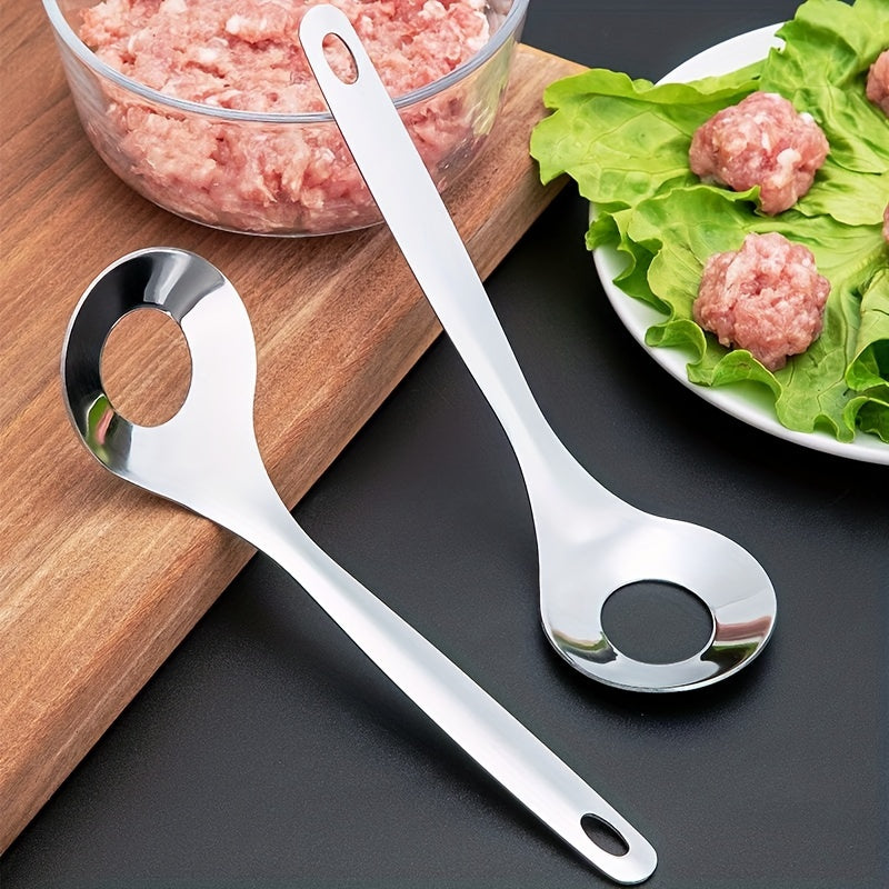 1 pc Nonstick Stainless Steel Meatball Maker Spoon with Long Handle - Perfect for Home and Restaurant Use