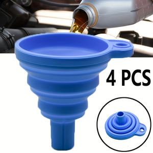 Upgrade Your Car Maintenance With A Universal Silicone Liquid Funnel - Telescopic Long Neck For Easy Oil Changes!