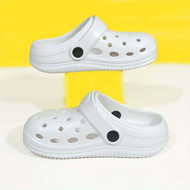 Kids' All-Season Breathable EVA Clogs - Lightweight, Anti-Slip with Geometric Design, Perfect for Indoor/Outdoor Play