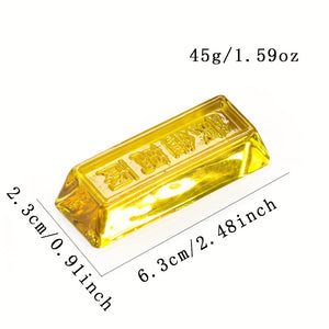 Solid Citrine Golden Ingot Feng Shui Fortune Mascot Craft Ornament Paperweight Home Living Room Office Desktop Decoration