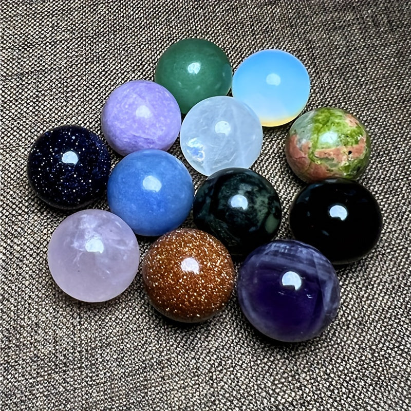 10pcs Natural Crystal Ball Quartz Sphere Random 15-16mm Healing Stones