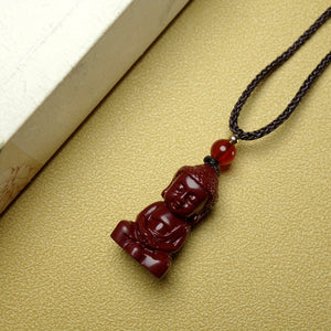 Natural Cinnabar Necklace Tathagata Buddha Necklace For Men And Women Necklace Body Protection Safety Necklace