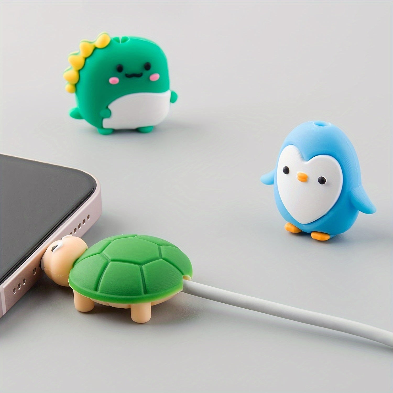 10PCS Cute Fruit Animal Charging Buddies, Charger Cable Protect Sets Compatible For IPhone IPad Only