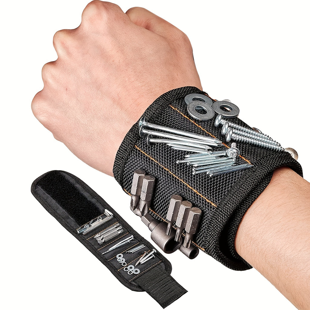 1pc Magnetic Wristband With Strong Magnets For Holding Screws, Nails, Drill Bits - Best Unique Christmas Gift For Men, DIY Handyman